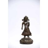 Buddha DipankaraBronzeTibet16th ctH: 11 cmThe Buddha of the past. His right hand shows the vitarka