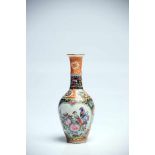 VasePorcelainChina18th ctH: 13 cmColourfully painted vase with various floral backgrounds. The