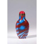 SNUFF BOTTLEbeijing glass,China, 19th century, Qing Dynasty,Size: 8 cmOval snuff bottle in bright