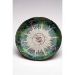 PLATEporcelain China, 19th century,Size: 3 cm x 14 cmThe center is decorated with a white circle and