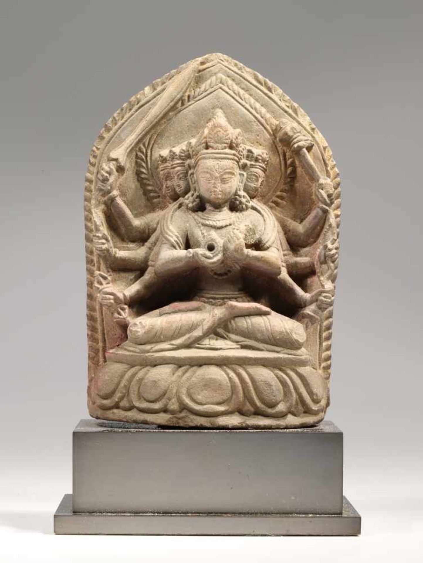 MANJUSRIStone,Nepal, 16th century,Dimensions: Height 16 cm / Wide 8 cm / Depth 4 cmWeight: 780