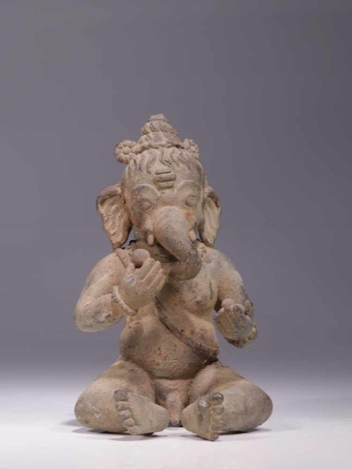 BABY GANESHABronze,Nepal, 17th centuryWeight: 778 gramsDimensions: Height 13 cm / Wide 8 cm /