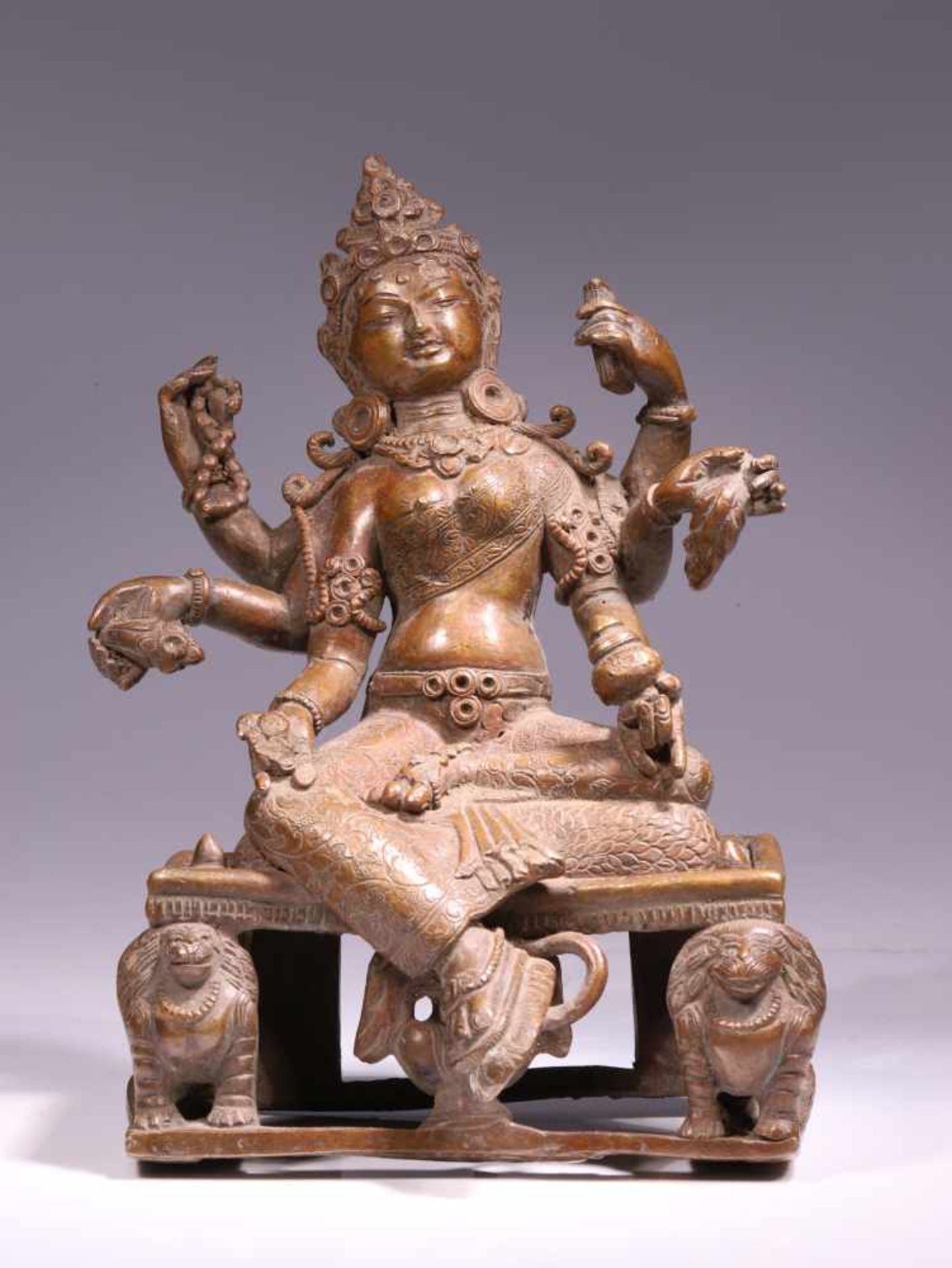 VASUDHARABronze,Nepal, 18th / 19th centuryDimensions: Height 16 cm / Wide 11 cm / Depth 9