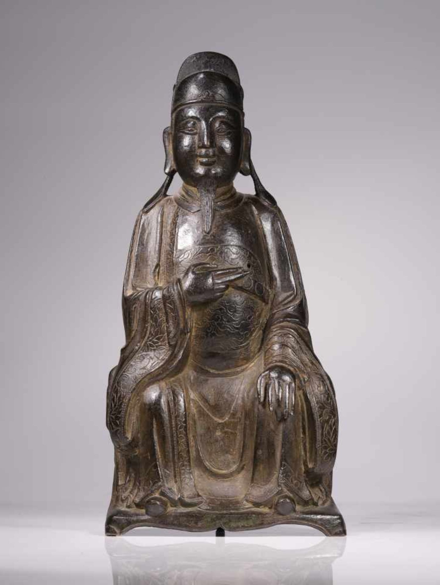 IMPERIAL LORD WENCHANGBronze,China, 16th century, late Ming DynastyDimensions: Height 31 cm / Wide