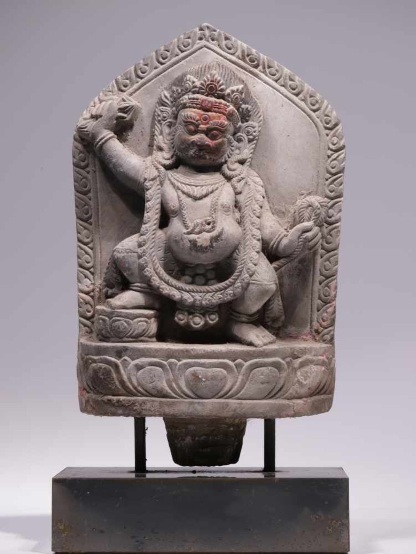 VAJRAPANIStone,Nepal, 18th centuryDimensions: Height 30 cm / Wide 19 cm / Depth 6 cmWeight: 6010