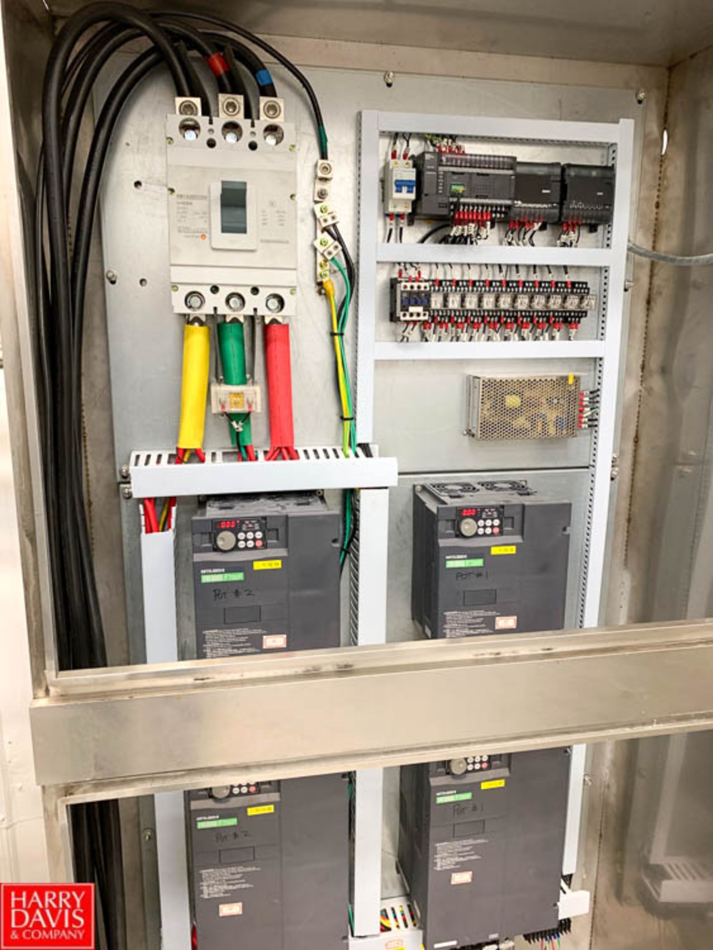 (4) Mitsubishi 3-Phase VFDs, Model Eregral-F700D with Siemens Smart 1000 Controller and S/S