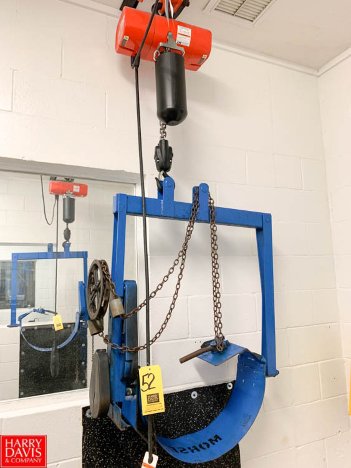 CM Valuestar 1 Ton Electric Chain Hoist with Mores Barrel Lifter Rigging Prices: 125