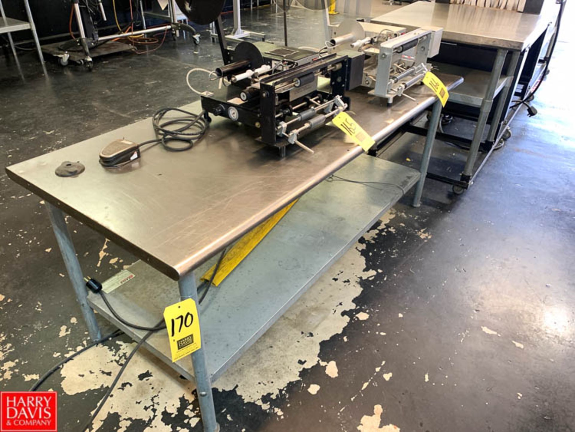 30" x 72" S/S Top Work Table with Under Shelf Rigging Prices: 45