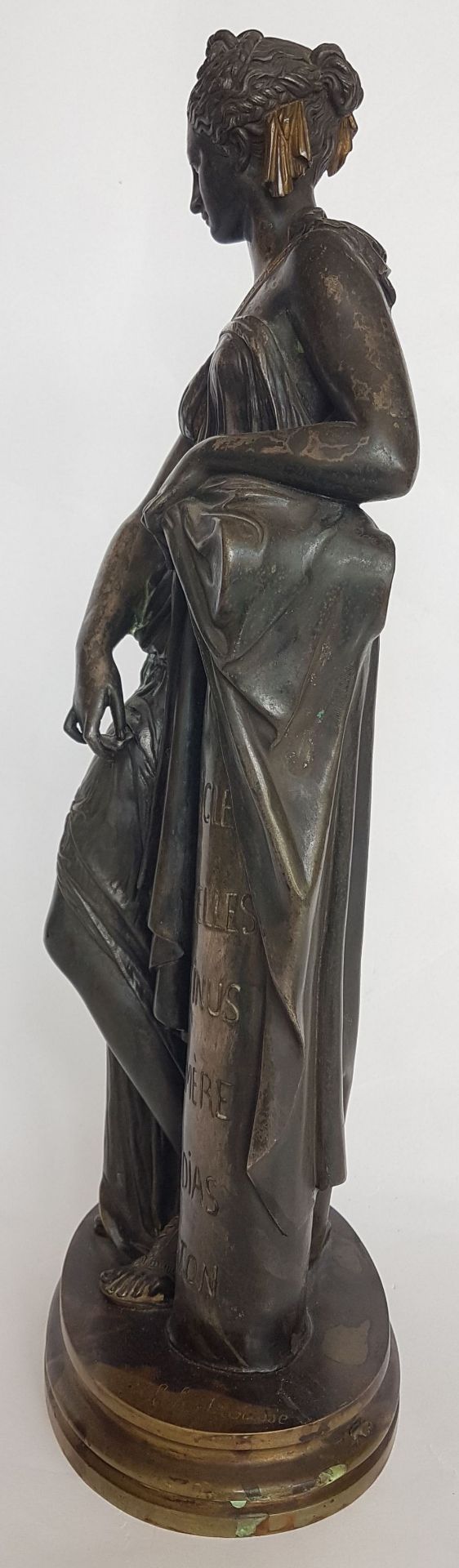 Émile François Chatrousse (1829-1896)Allegory of Greek arts, 1859; Bronze sculpture with black, - Image 5 of 8