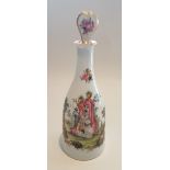La Granja factory, Spain, 18th century.Opaline glass carafe with its heart-shaped stopper;