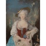 18th century French schoolPortrait of Elisabeth of France; Gouache on ivory, signed 'Berry 1777'