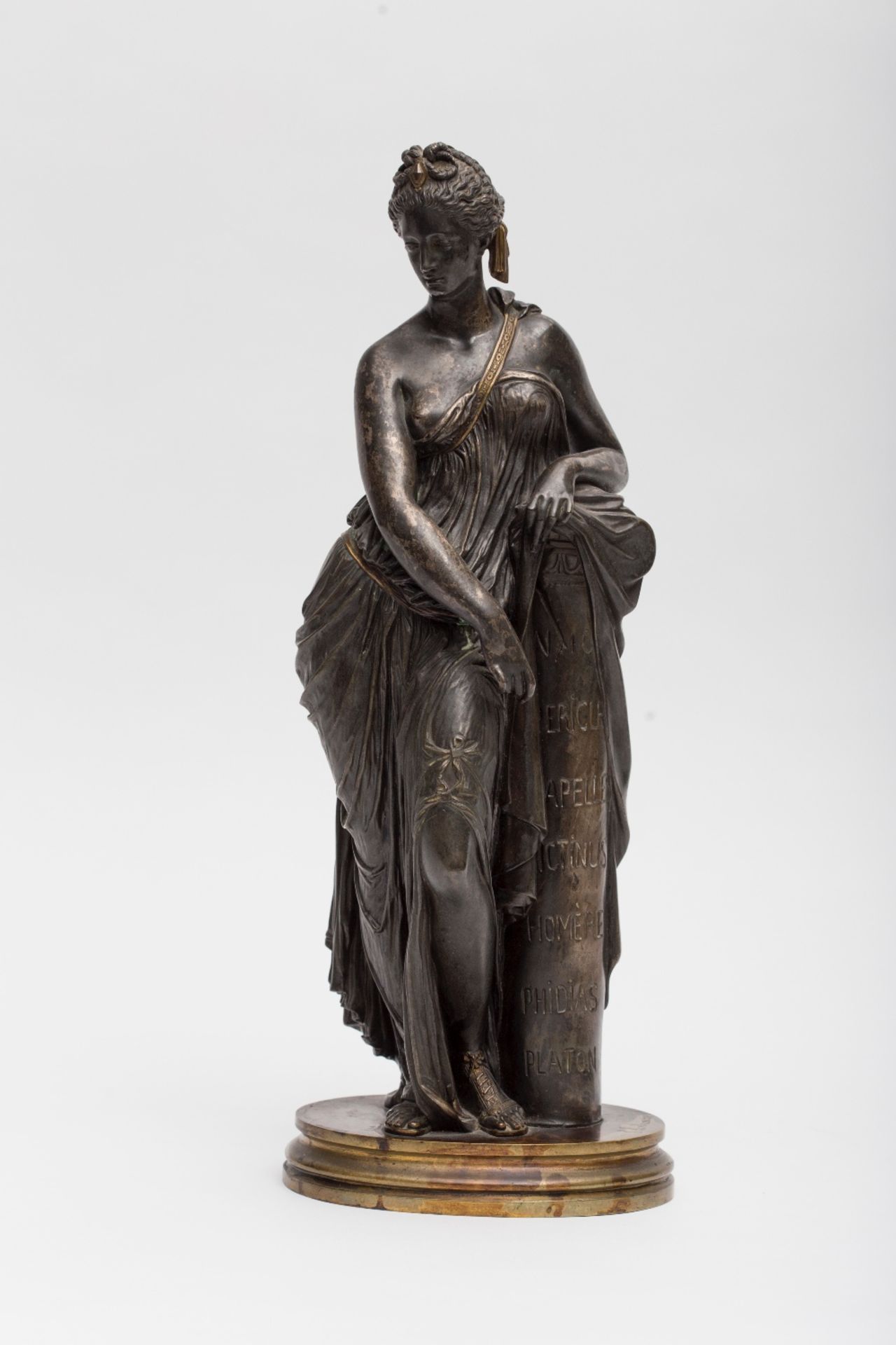 Émile François Chatrousse (1829-1896)Allegory of Greek arts, 1859; Bronze sculpture with black,