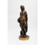 Jean Antoine Houdon (1741-1828) & Barbedienne FounderSummer 1785; Bronze sculpture with brown and