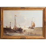 Everhardus Koster (1817-1892)Marine landscape; Oil on panel signed 'E. Koster' at lower left.