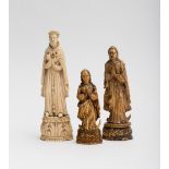 17th, 18th and 19th centuryCollection of religious subjects; Carved ivory depicting two holy