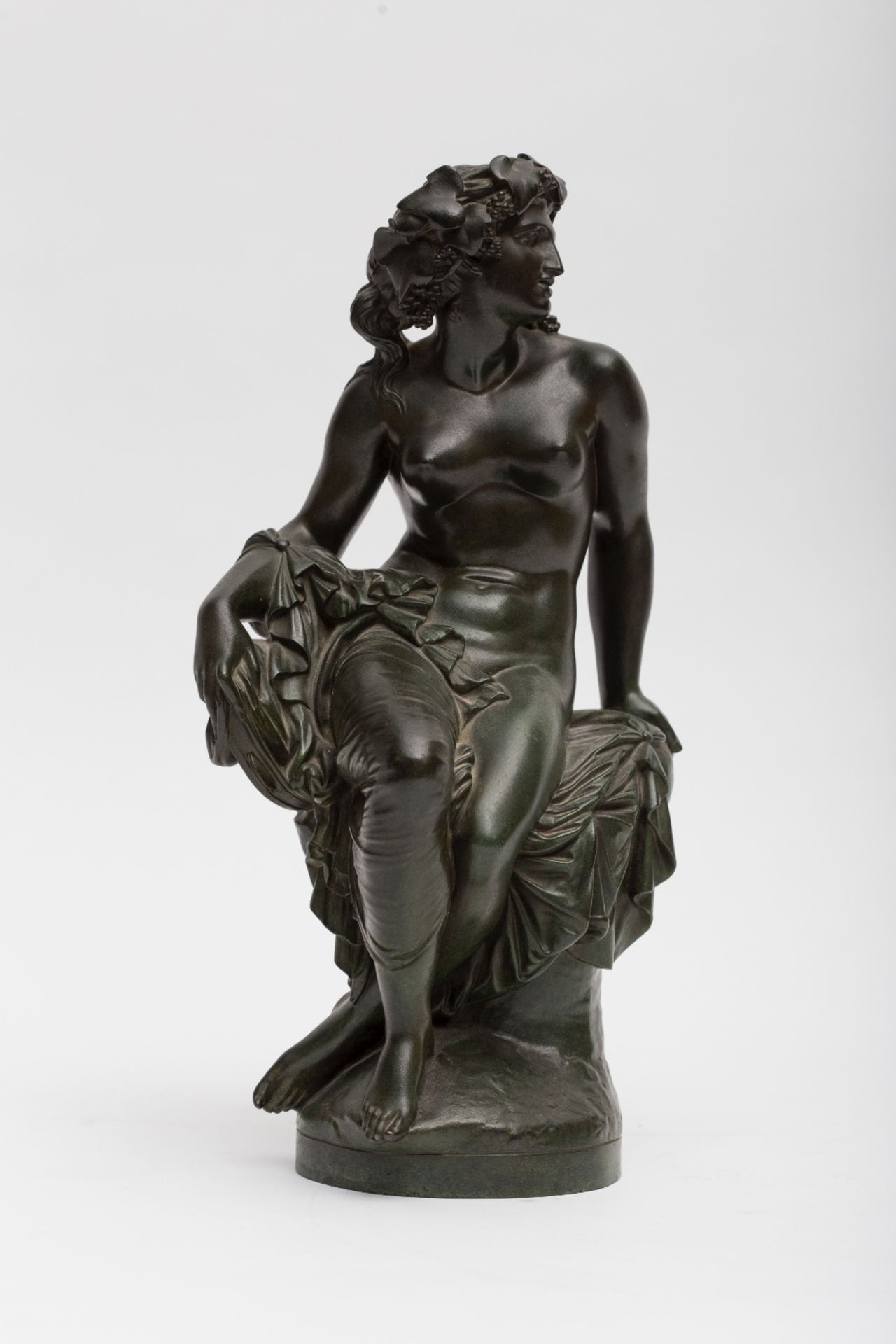 Jean-Baptiste Clesinger (1815-1883) and Barbedienne founderMaenad; Bronze sculpture with green