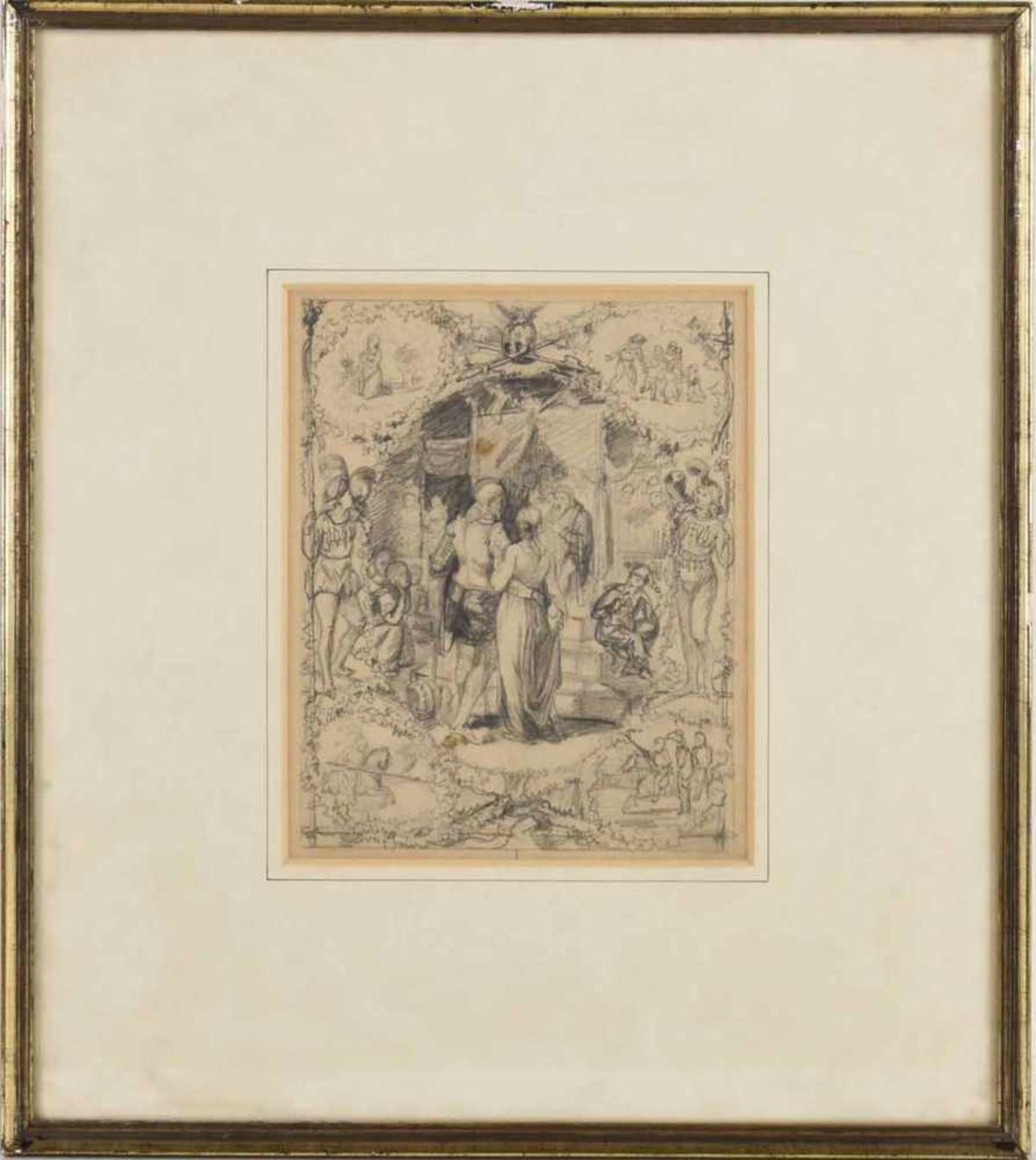 Richter, Adrian Ludwig (1803 Dresden - 1884 ebd.) Bleistift auf Papier, drei ausgearbeitete - Bild 3 aus 6
