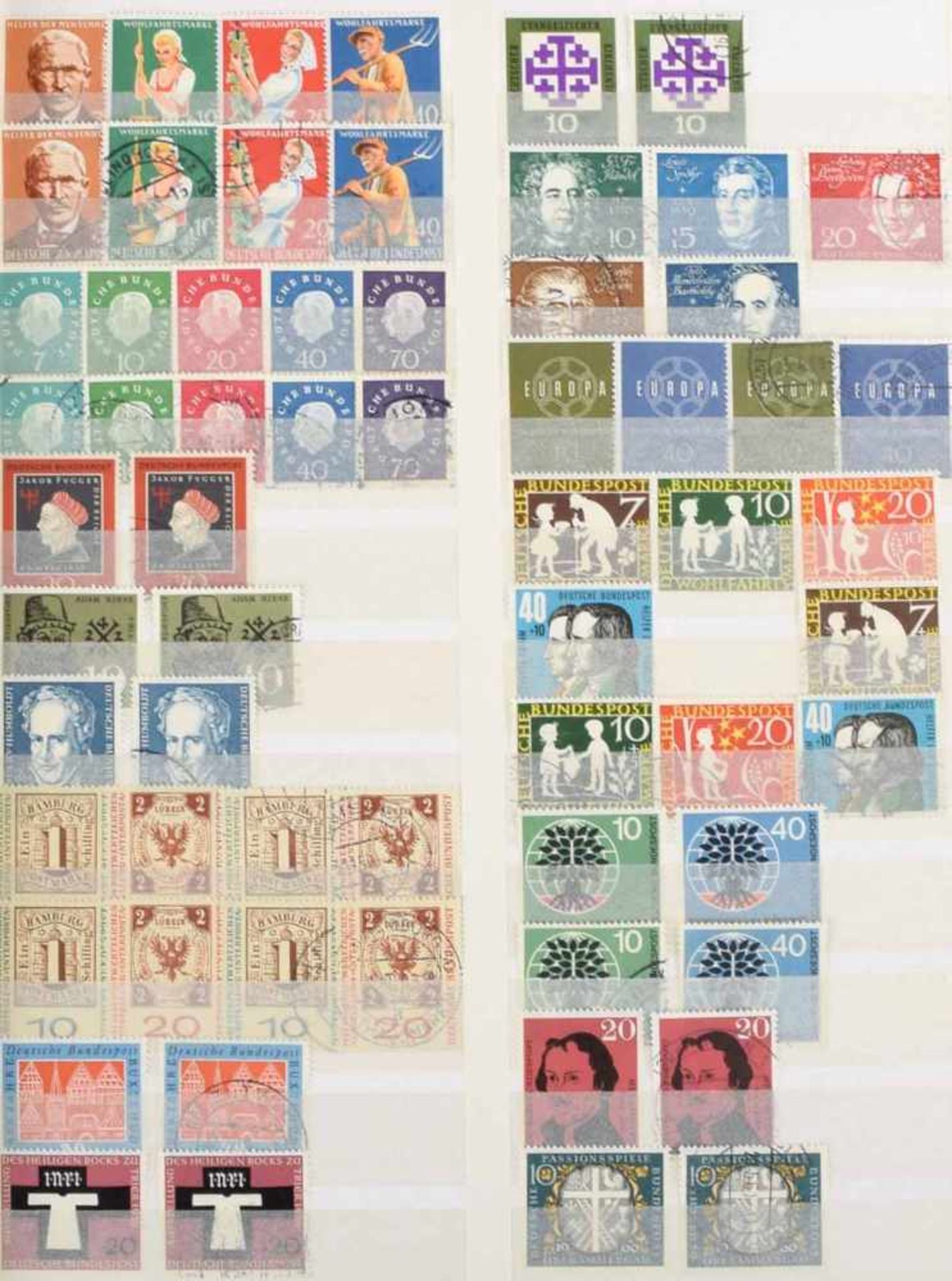 Sammlung Briefmarken Bundesrepublik postfrisch und gestempelt, mit den gesuchten Anfangswerten ( - Bild 4 aus 4