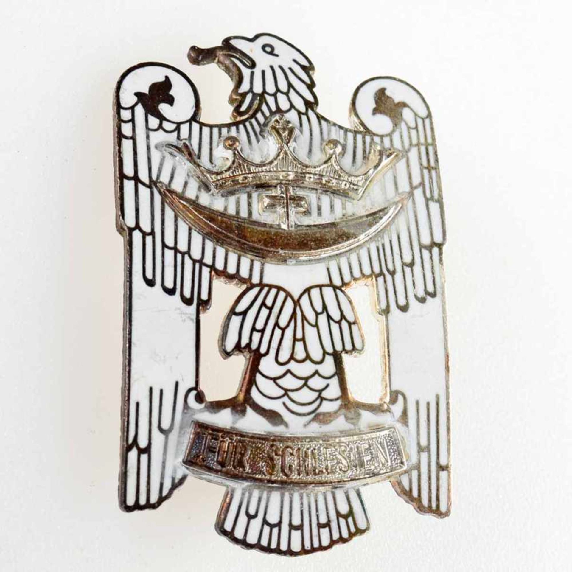 Auszeichnung Schlesien weiß emailliert, der große "Schlesische Adler" ("Für Schlesien"), rs. - Bild 2 aus 3
