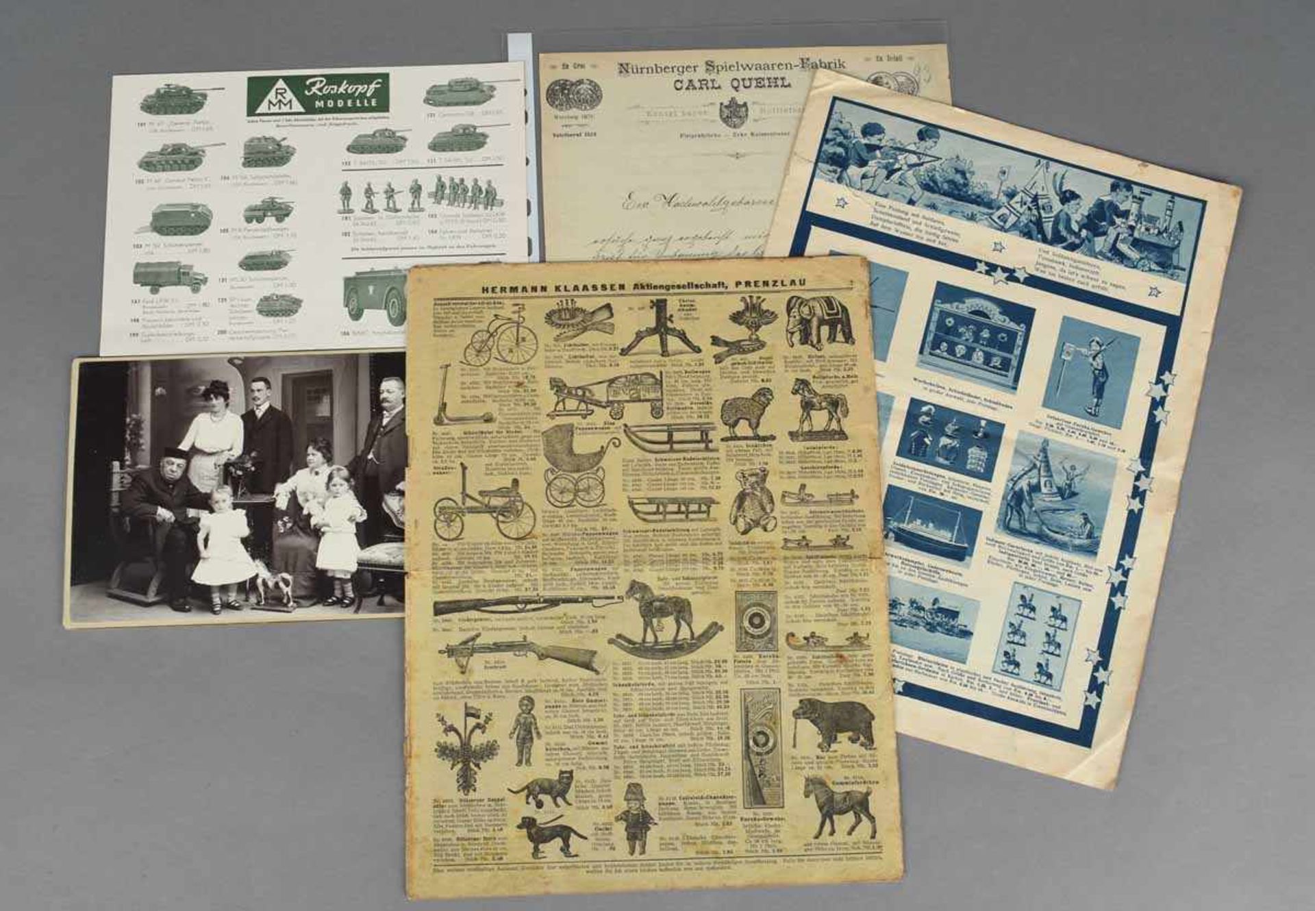 Konvolut Papierdokumente dabei Orginalschreiben der Nürnberger Spielwarenfabrik Carl Quehl aus dem - Bild 2 aus 2
