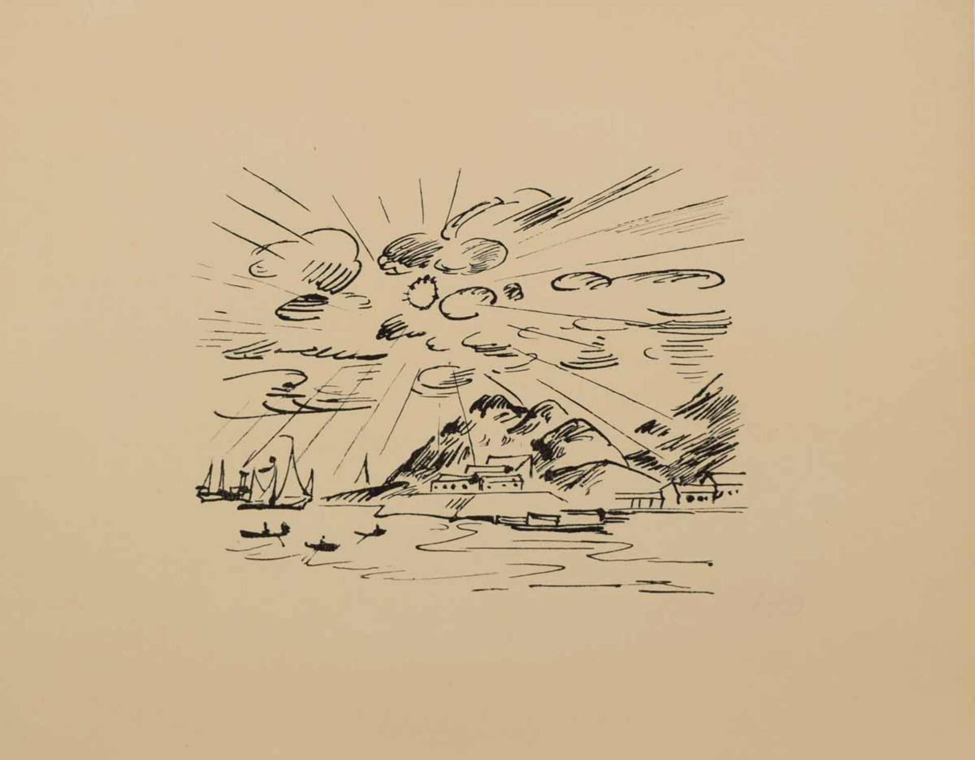 Pechstein, Hermann Max (1881 Zwickau - Berlin 1955) Lithografie auf chamoisfarbenem Velin, "Aden" ( - Bild 2 aus 3