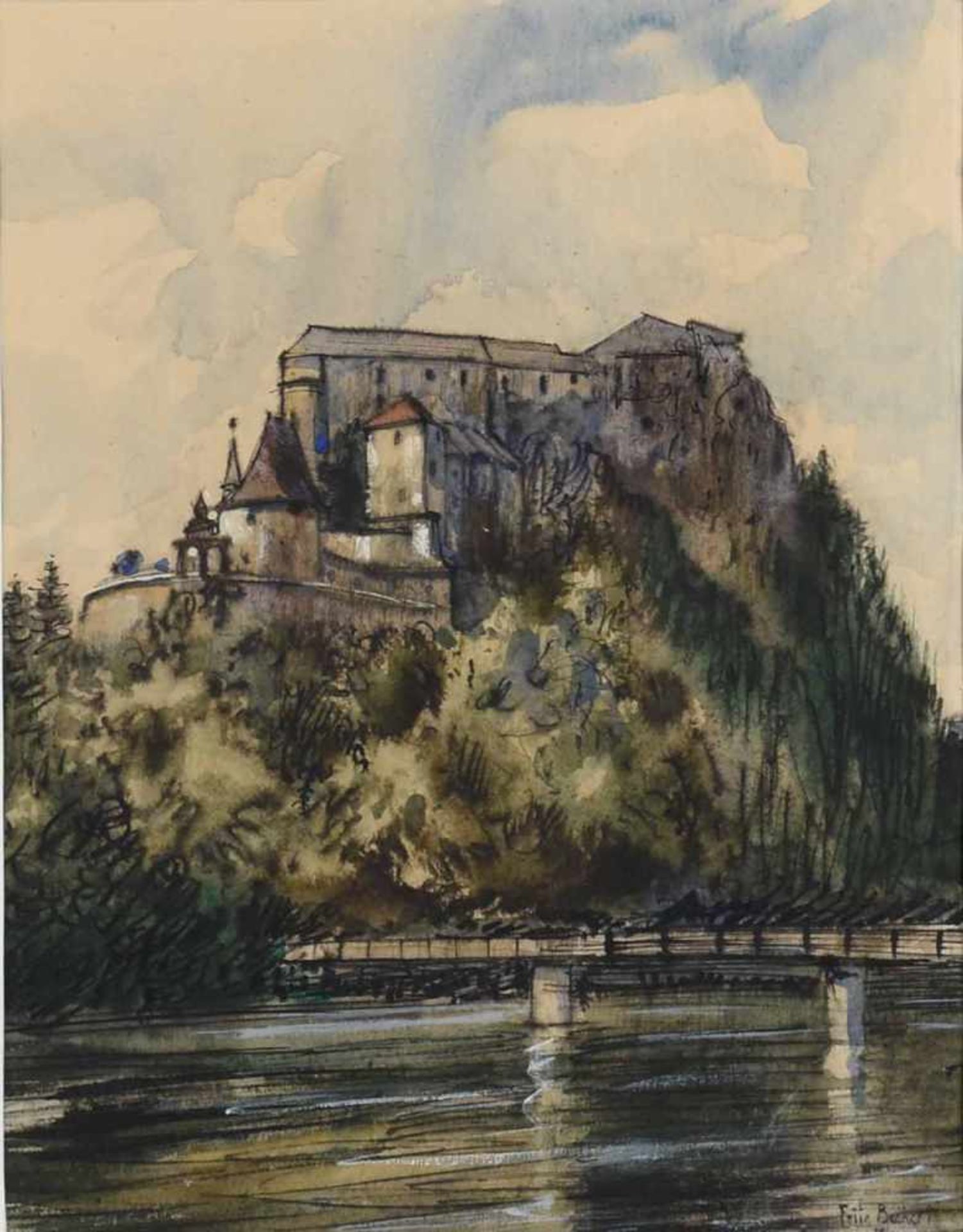 Beckert, Fritz (1877 Leipzig - 1962 Dresden) Aquarell und Tuschfeder auf Papier, mittelalterliche - Bild 2 aus 4