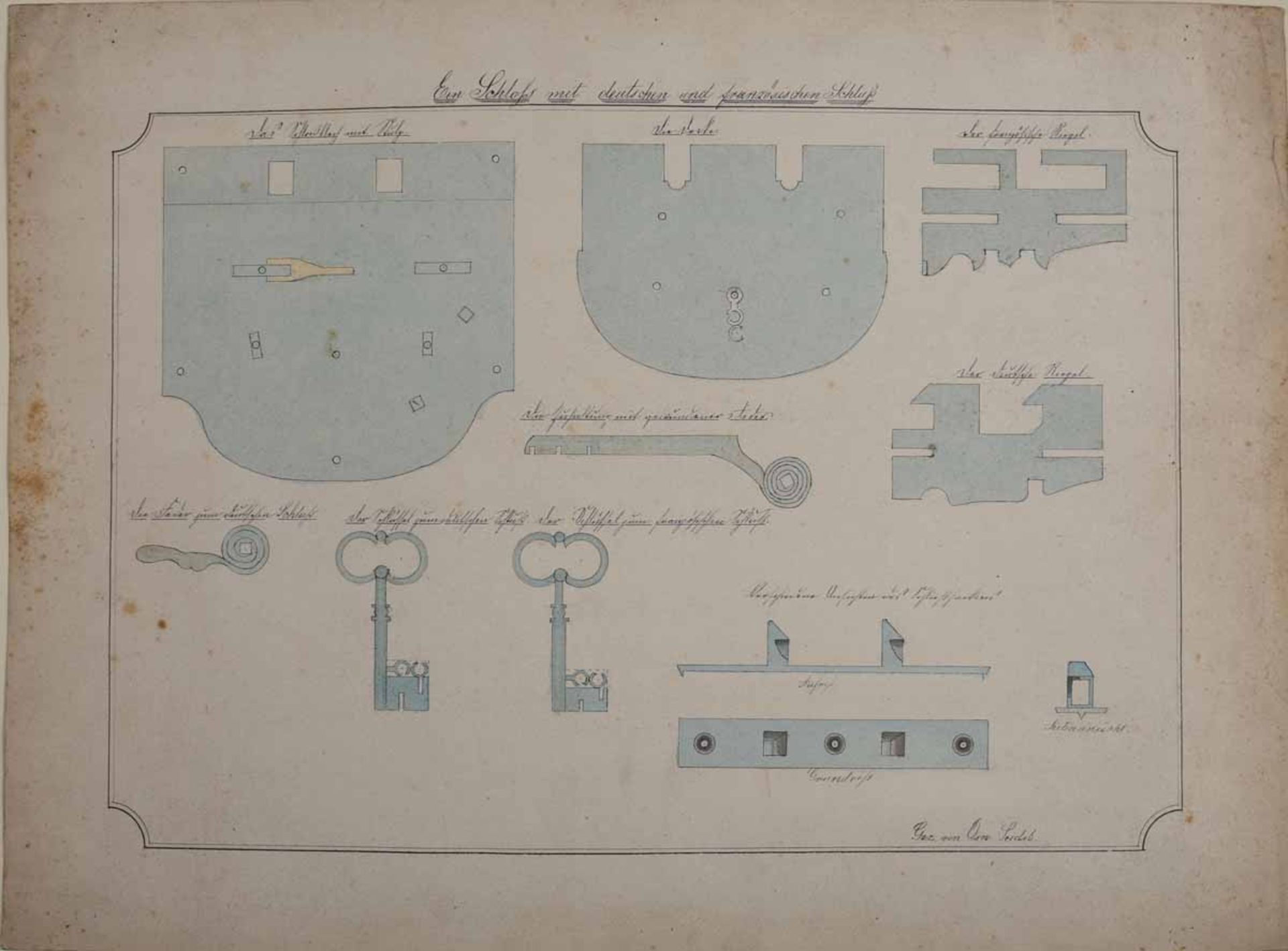 Brandner, Rudolf Mappe mit insg. ca. 75 Blättern, dabei 43 technische Zeichnungen in Tusche und - Bild 3 aus 6