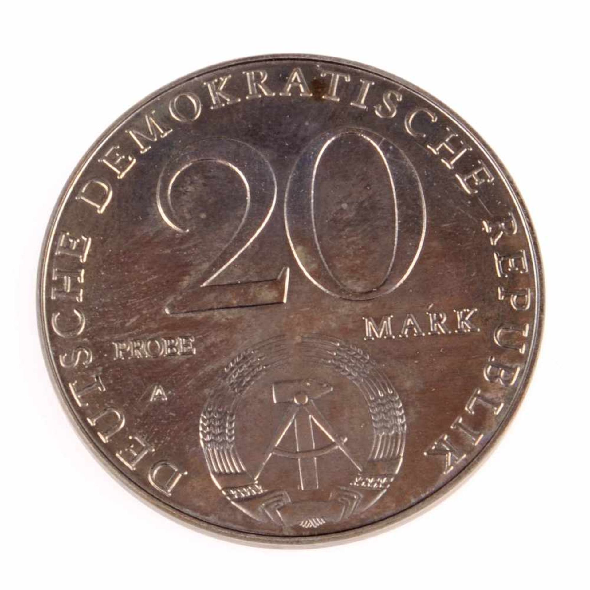 20 Mark DDR-Probe 20 Mark "30. Jahrestag der DDR 1949-1979", hier Motivvariante, als Probe - Bild 3 aus 3