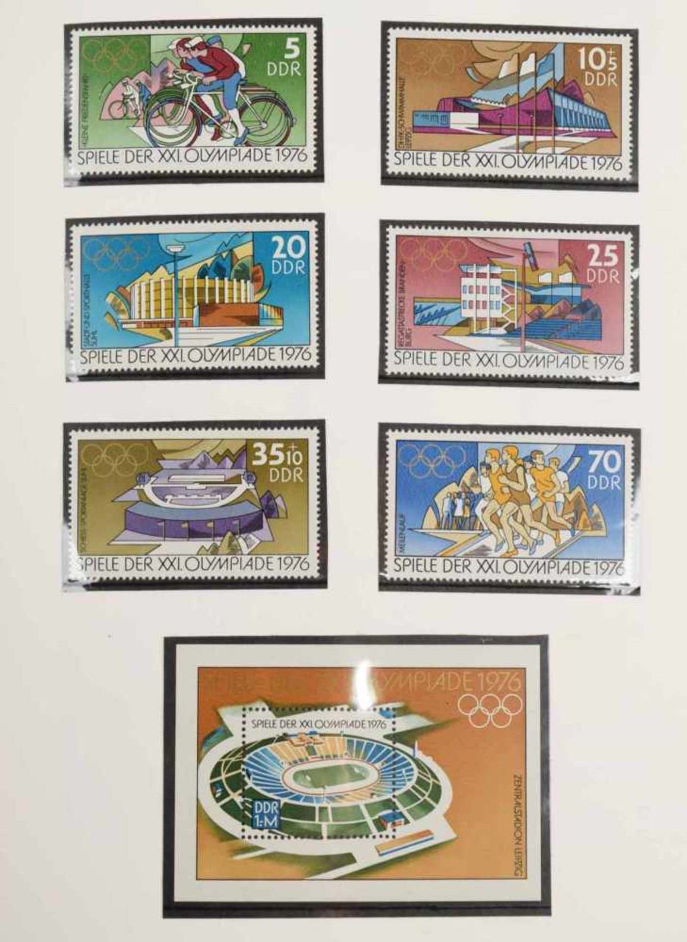 Sammlung Briefmarken DDR postfrisch und gestempelt, Zeitraum 1949-90, viel komplett, viel - Bild 5 aus 6