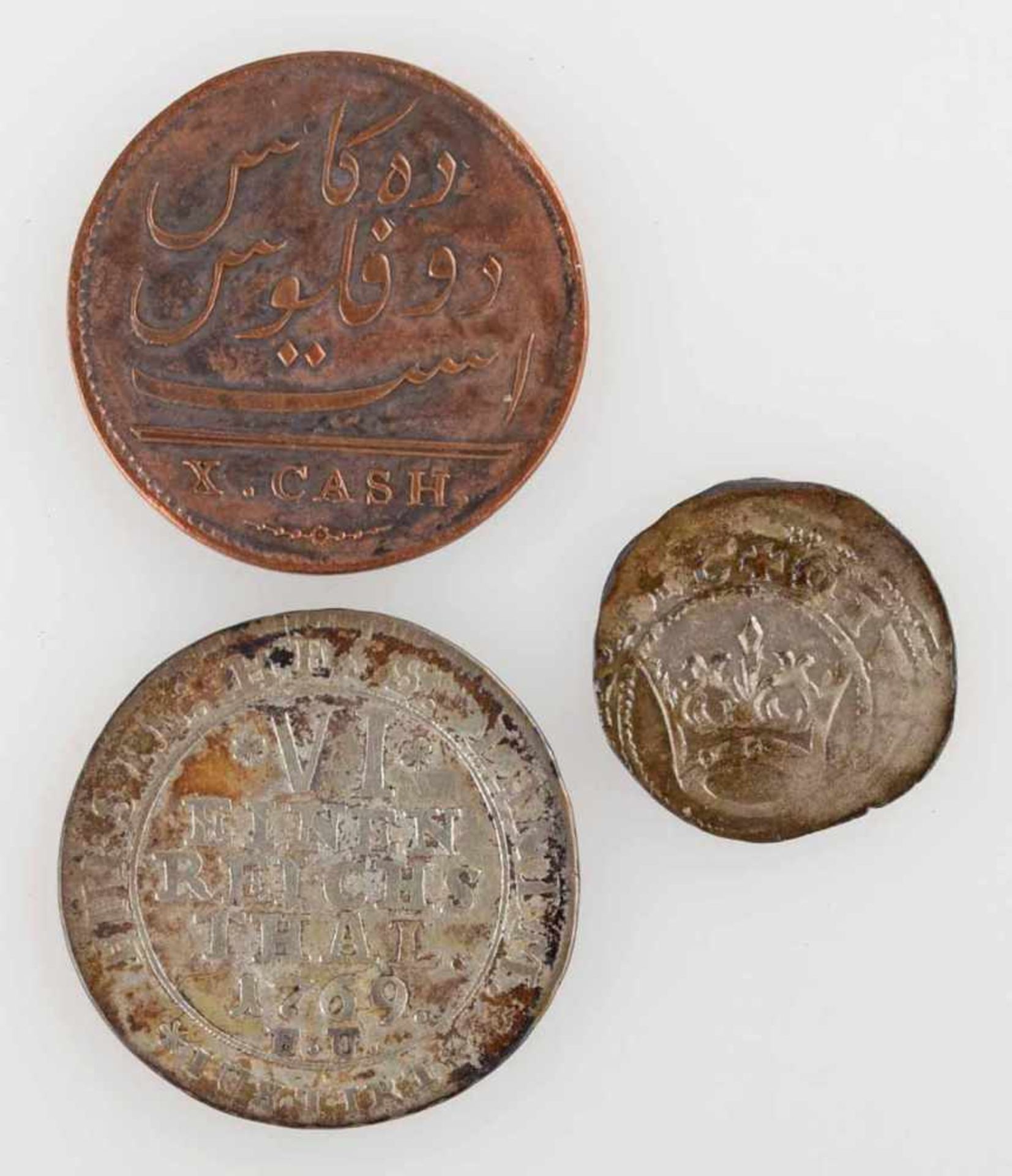 Historische Münzen insg. 3 versch. Ausgaben: 1 x 1/2 Silber-Groschen Schweidnitz Stadt - - Bild 3 aus 3