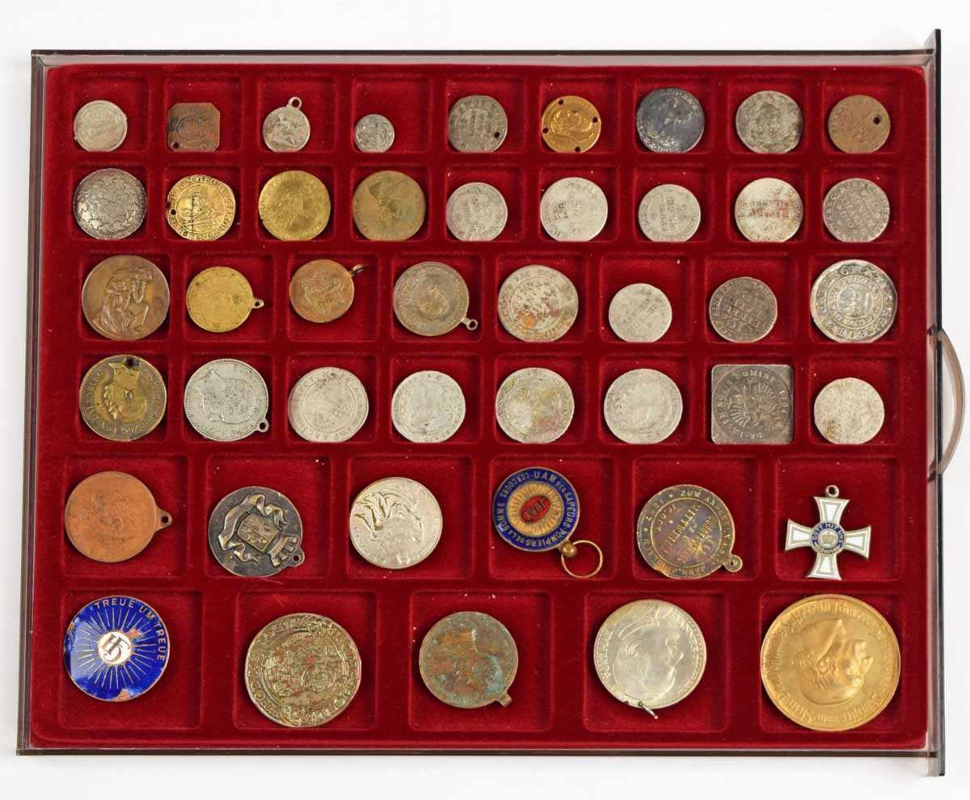 Konvolut Münzen und Medaillen insg. ca. 45 Münzen, Medaillen etc., dabei u.a. Taler-Teilstücke, - Bild 2 aus 2