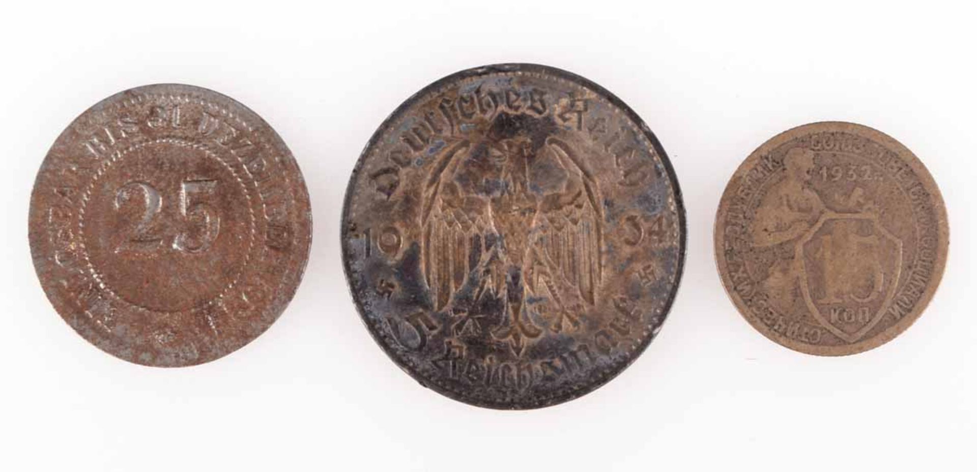 Konvolut Münzen insg. über 300 Stück, überwiegend 5 und 10 Pf Deutsches Kaiserreich, dabei auch 5 RM - Bild 3 aus 5