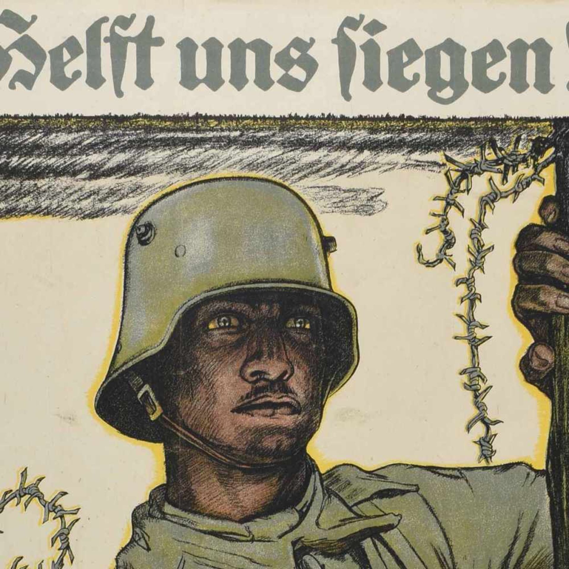 Plakat Erster Weltkrieg Farblithografie nach dem Entwurf von Fritz Erler (1868 Frankenstein -