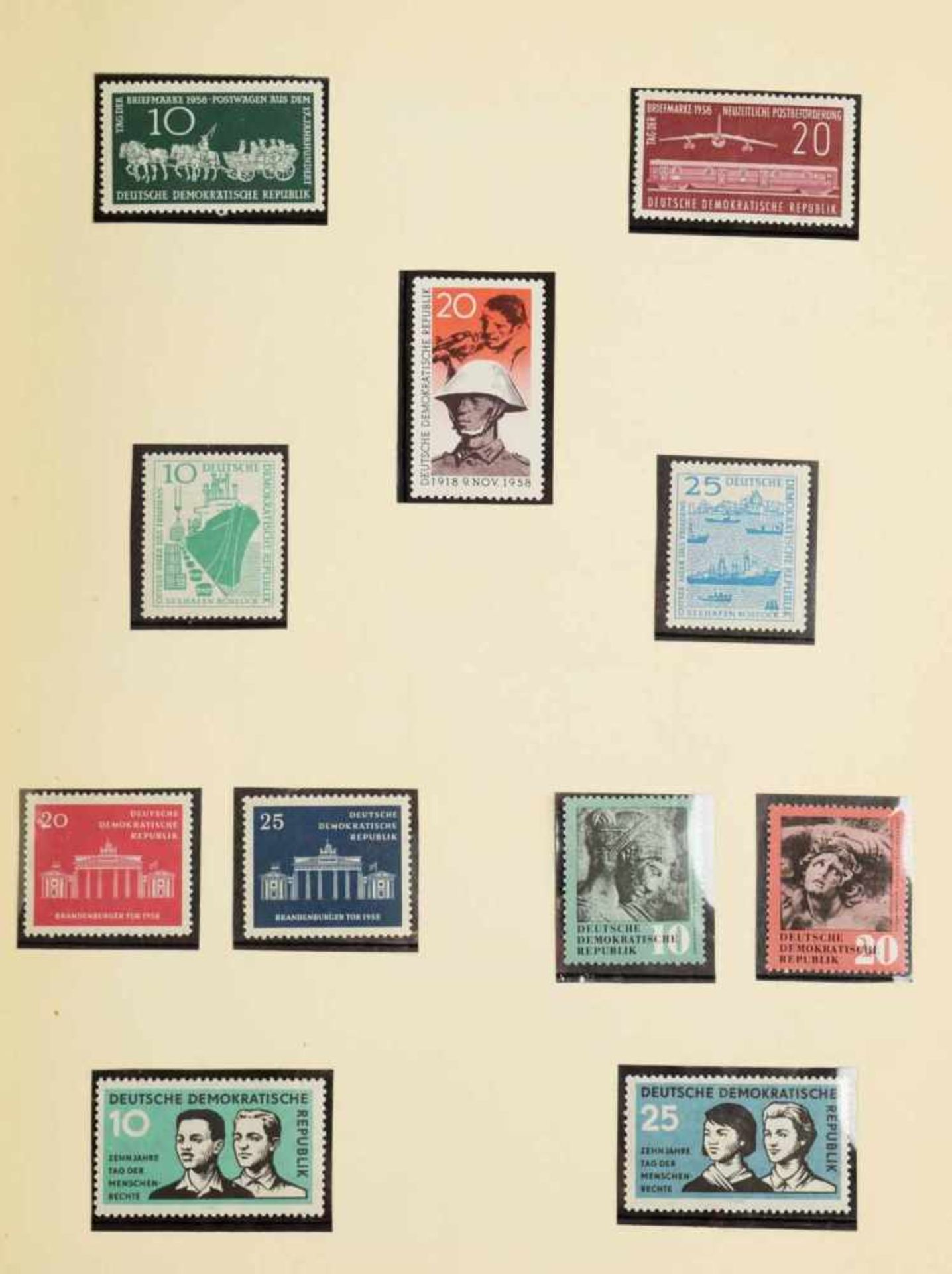 Sammlung Briefmarken DDR postfrisch und gestempelt, Zeitraum 1949-90, viel komplett, viel - Bild 6 aus 6