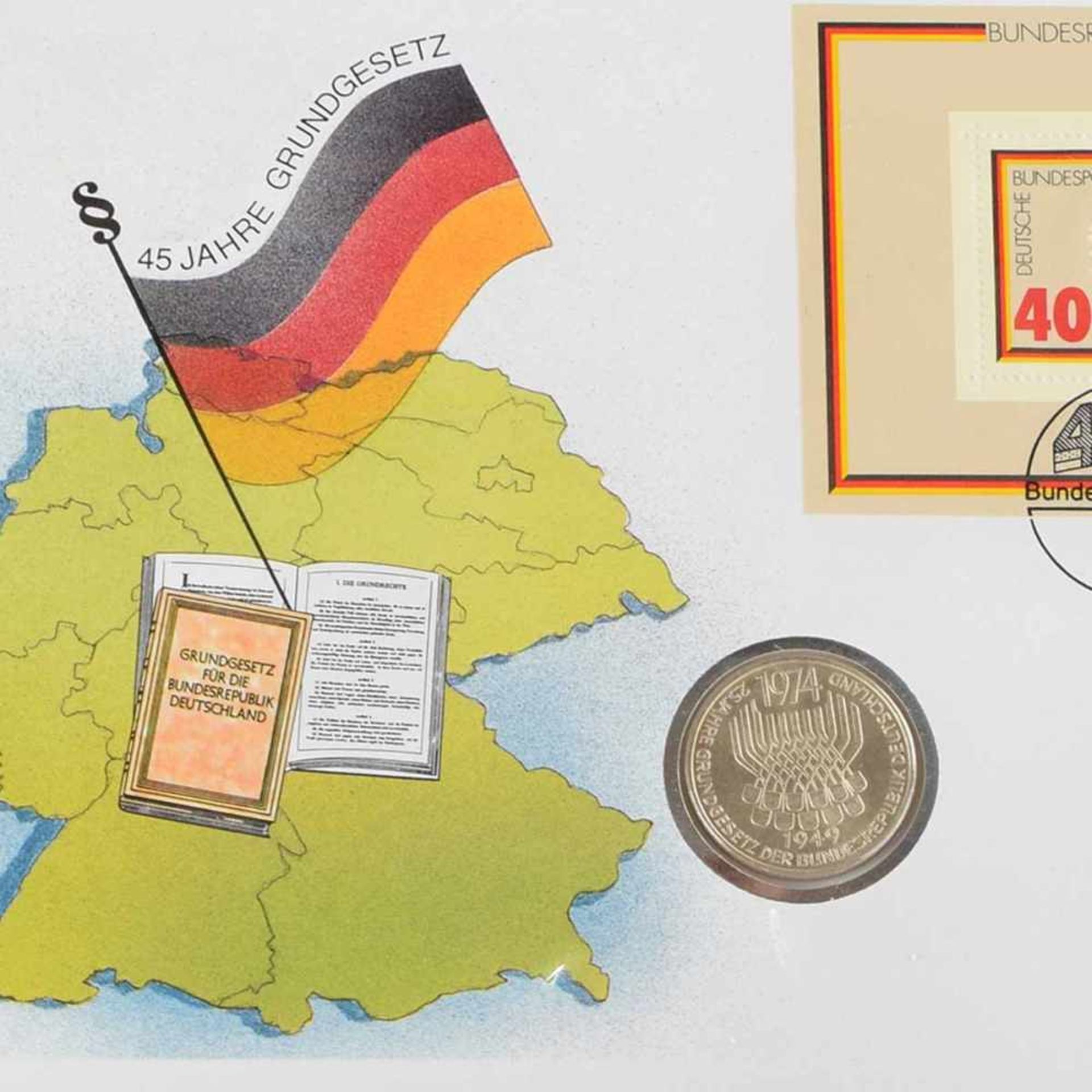 Sammlung Numisbriefe Bundesrepublik insg. über 30 Stück, je Sonderumschlag mit Sondermarke und