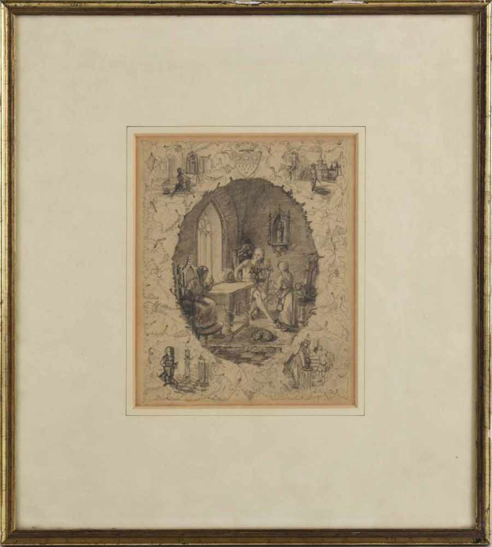 Richter, Adrian Ludwig (1803 Dresden - 1884 ebd.) Bleistift auf Papier, drei ausgearbeitete - Bild 6 aus 6
