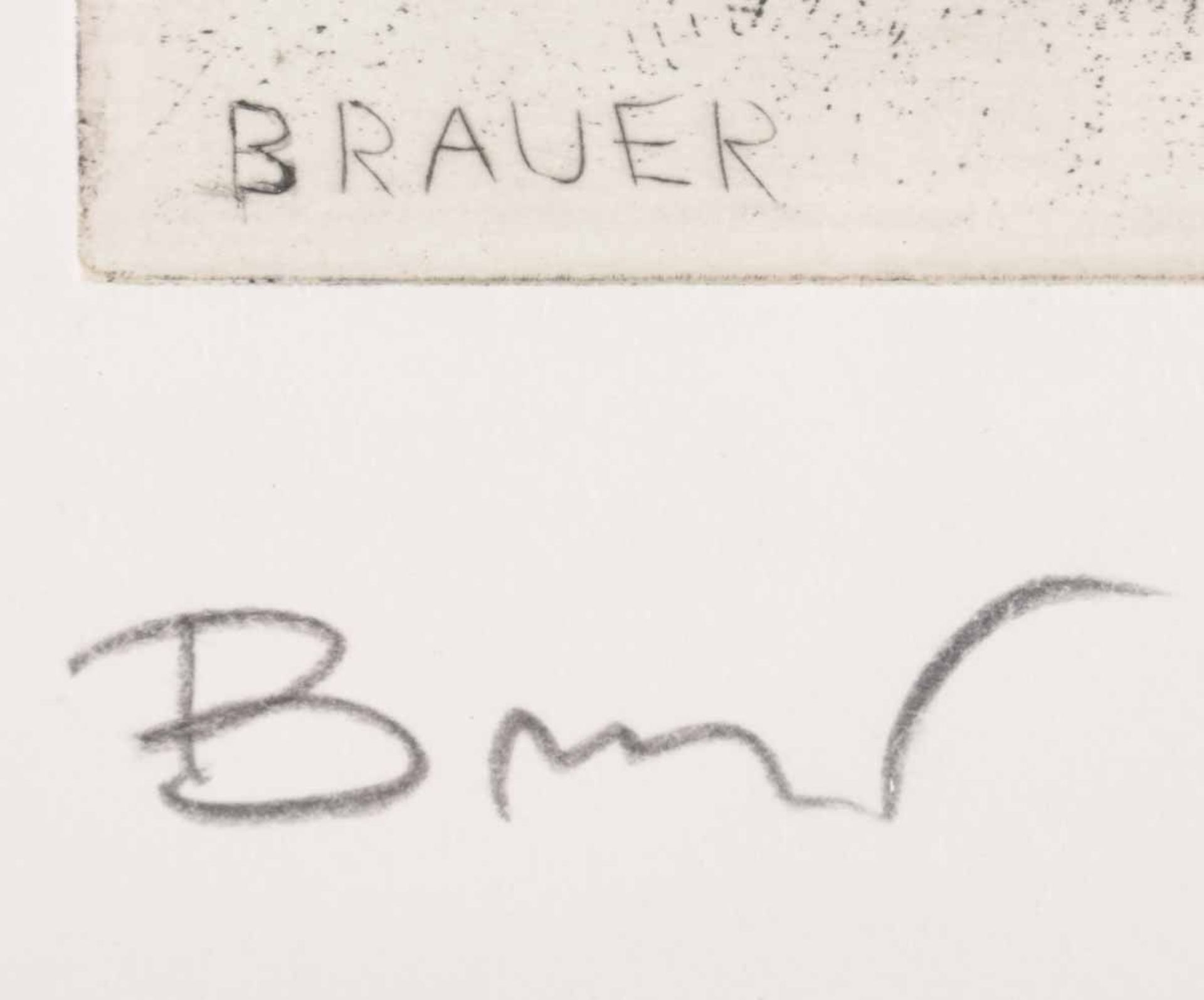 Brauer, Arik (1929 Wien - tätig ebd.) Radierung, "Landstreicher" (1965), im Druck sowie unter dem - Bild 4 aus 4