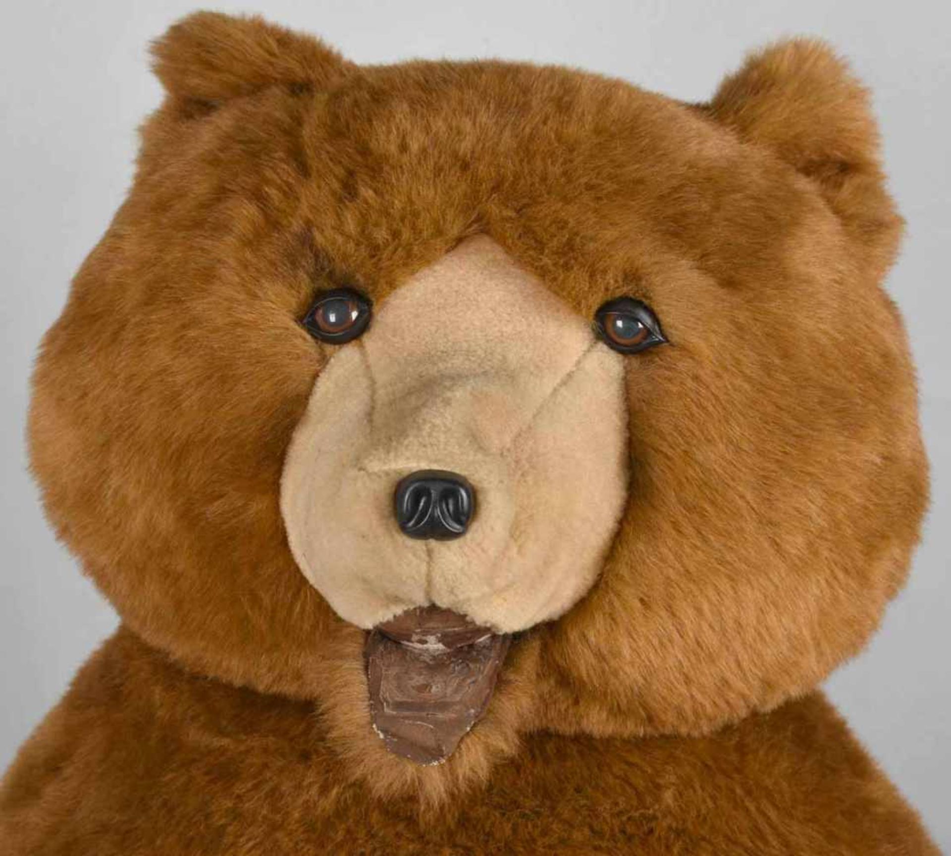 Übergroßer Teddybär Ausstellungsstück mit braunen Plüschfell, Weichkörper, leichte - Bild 3 aus 3