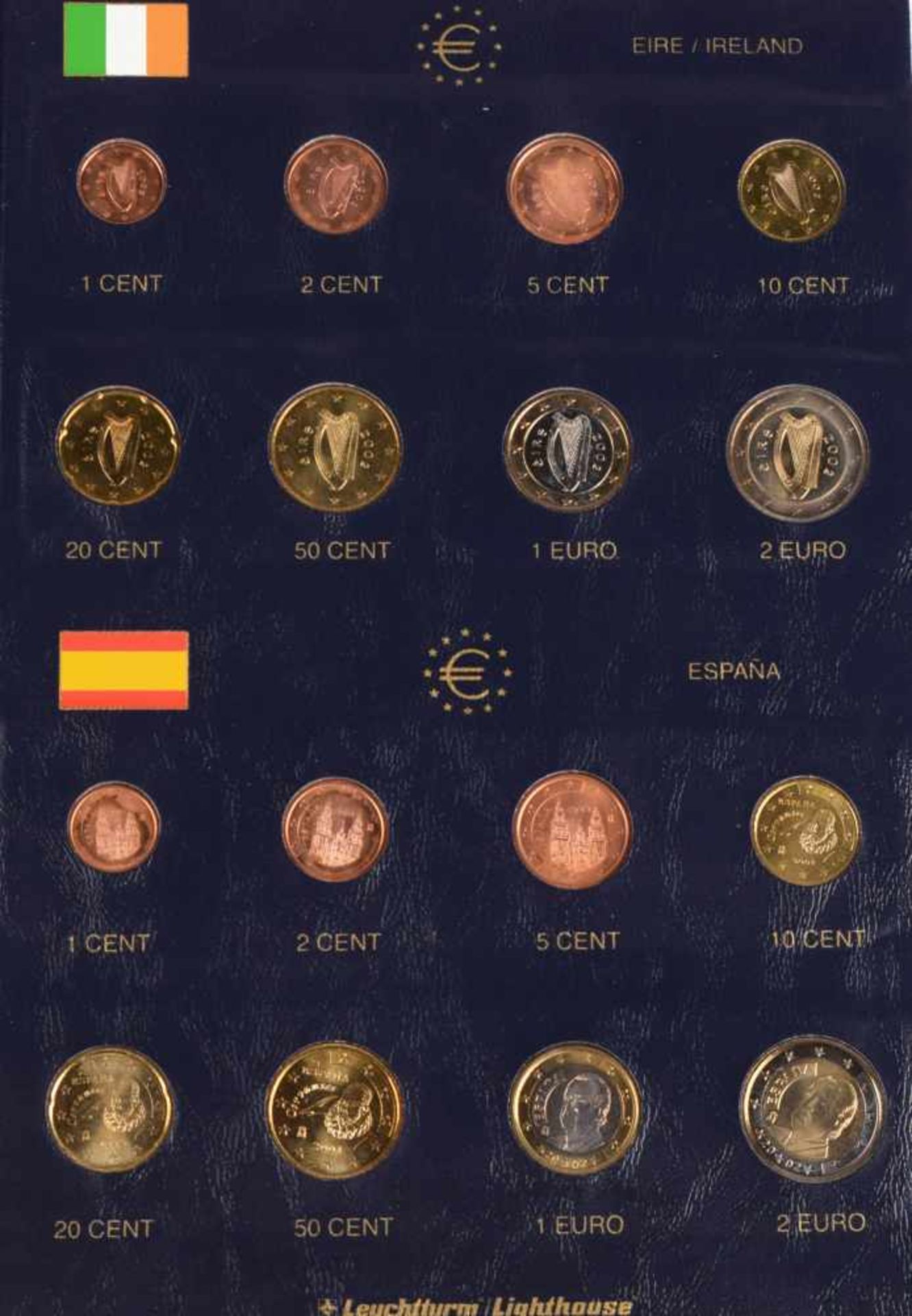 Sammlung Euro-Münzen insg. 12 komplette Ländersätze von 1 Cent-2 Euro, dabei: Belgien, - Bild 2 aus 3