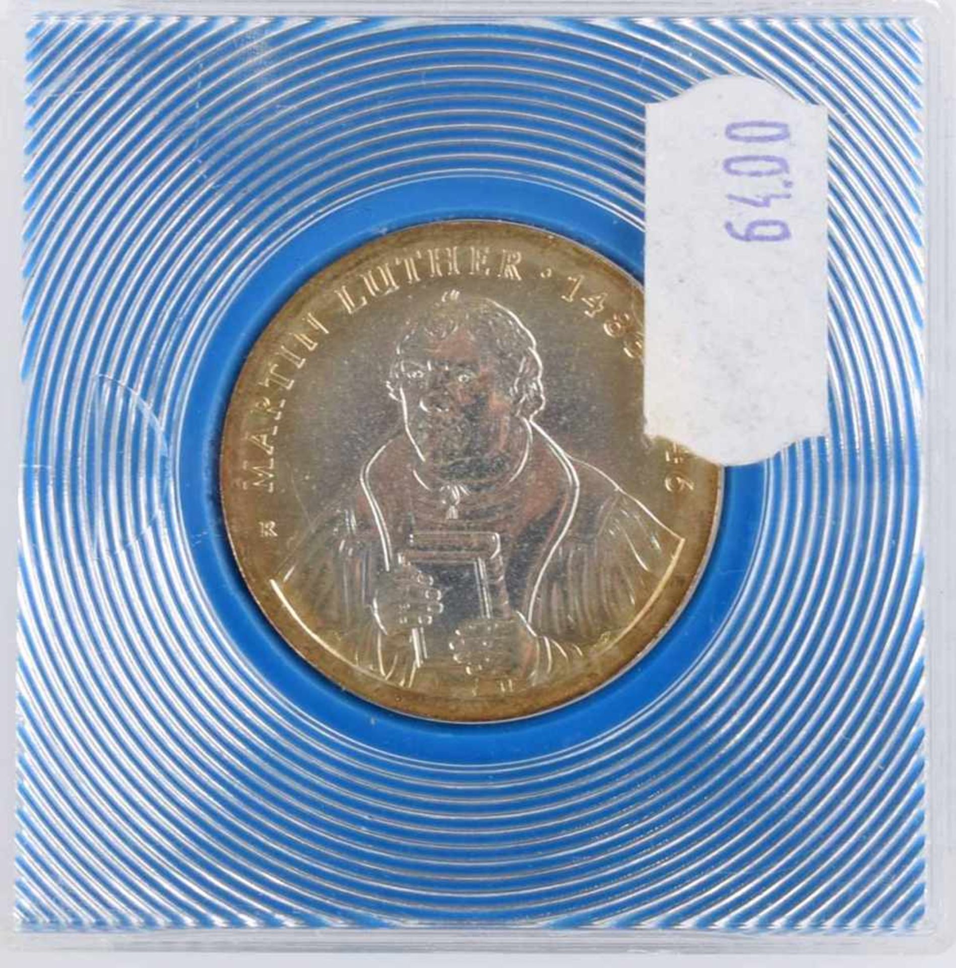 Silbermünze DDR 1983 20 Mark "500. Geburtstag von Martin Luther" 1983, 500/1000, D 33 mm, DDR- - Bild 3 aus 3