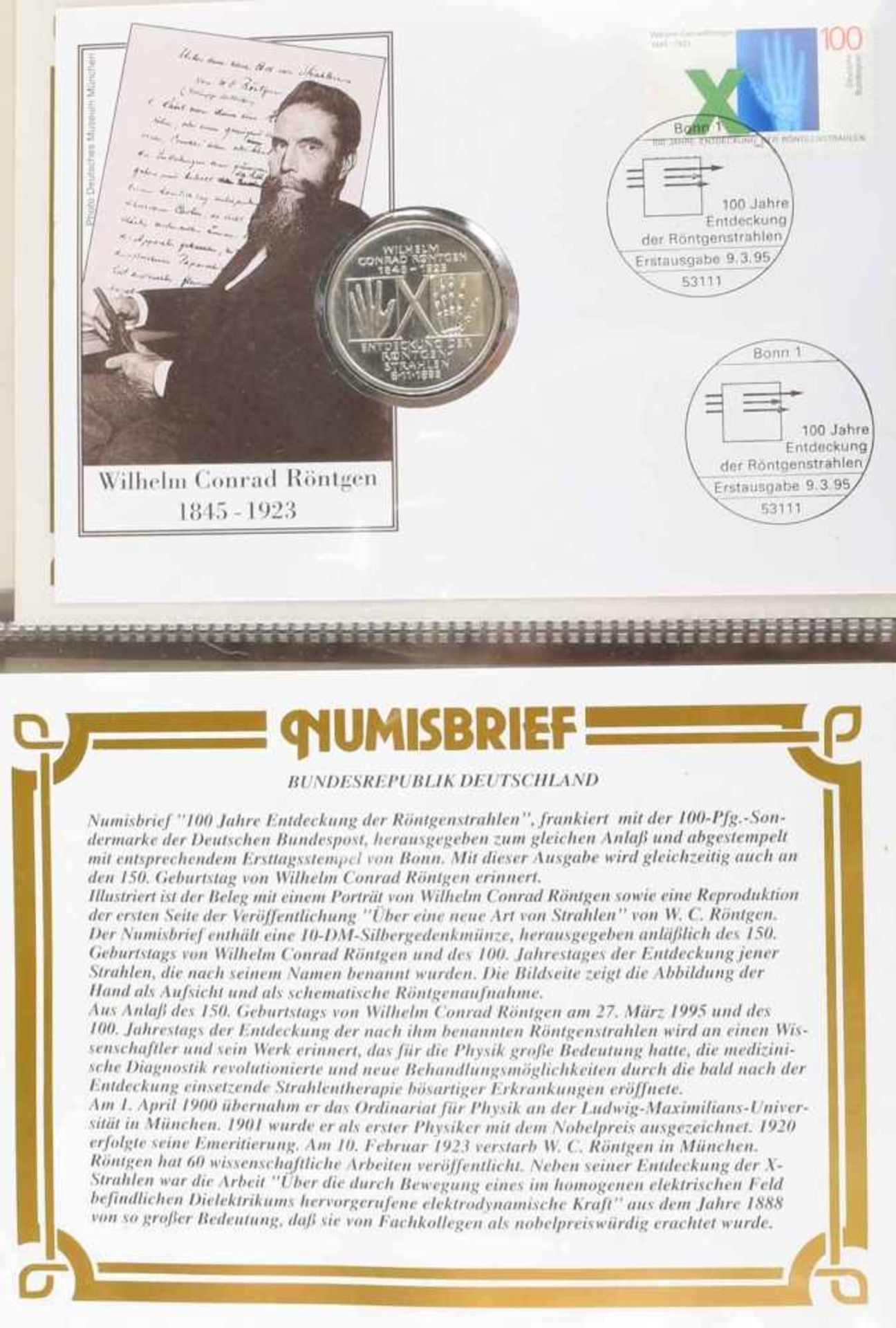 Sammlung Numisbriefe Bundesrepublik insg. ca. 26 Stück, je Sonderumschlag mit Sondermarke und - Bild 4 aus 4