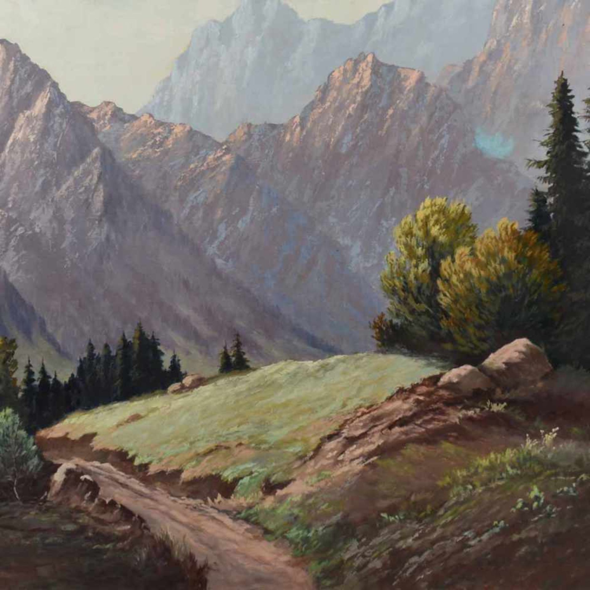 Seyert, Paul Öl/Hartfaser, Gebirgslandschaft, rechts unten signiert, gerahmt, ca. 84 x 115 cm, mit