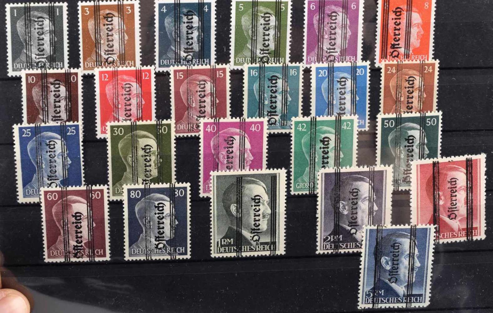 Briefmarken Österreich postfrisch sauber, Steckkarte 1: 1 x Ausg. des DR mit senkrechtem Aufdruck - Bild 3 aus 4