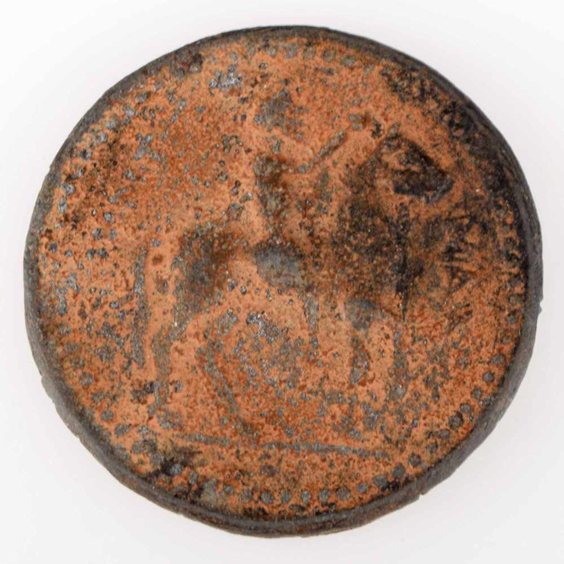 Römische Münze Kaiser Hadrian (117 - 138 A.D.) Sesterz, av. Büste Kaiser Hadrian nach links, rv. - Bild 2 aus 3