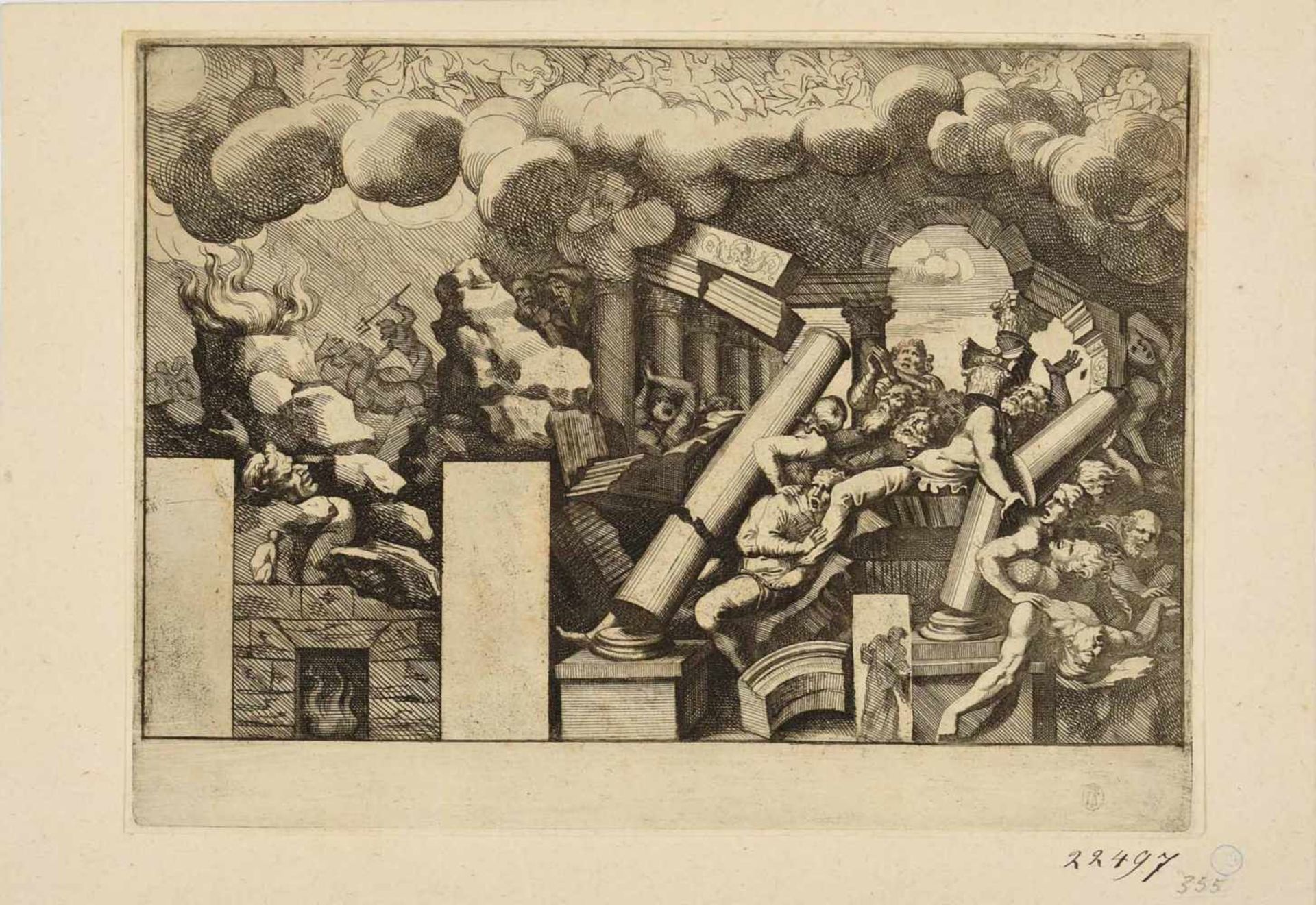 Bartoli, Pietro Santi (1635 Perugia - 1700 Rom) 3 Kupferstiche, barocke Reproduktionsstiche nach den - Bild 3 aus 3