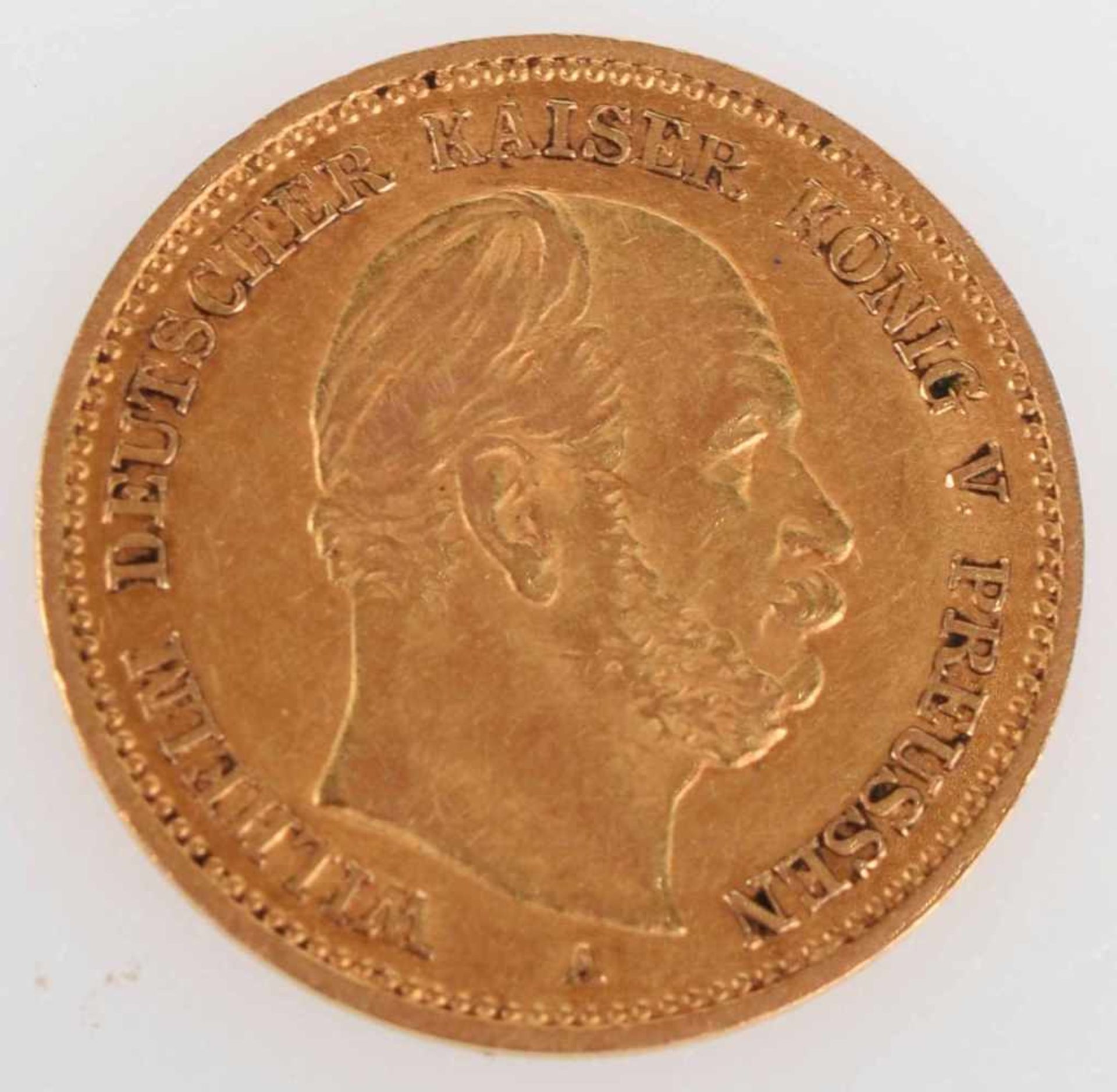 Goldmünze Kaiserreich/Preußen 1878 5 Mark in Gold, av. Wilhelm I. Deutscher Kaiser König von Preußen - Bild 2 aus 3