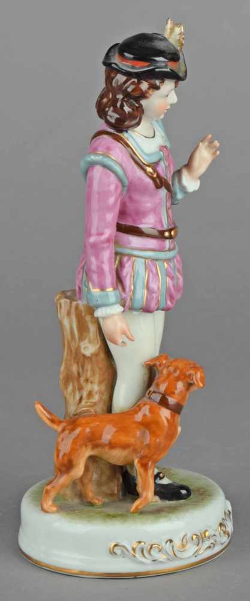 Jäger-Figurine Bodenmarke in Rot "Marurjama Made in Occupied Japan", Dame im stilisierten - Bild 4 aus 4