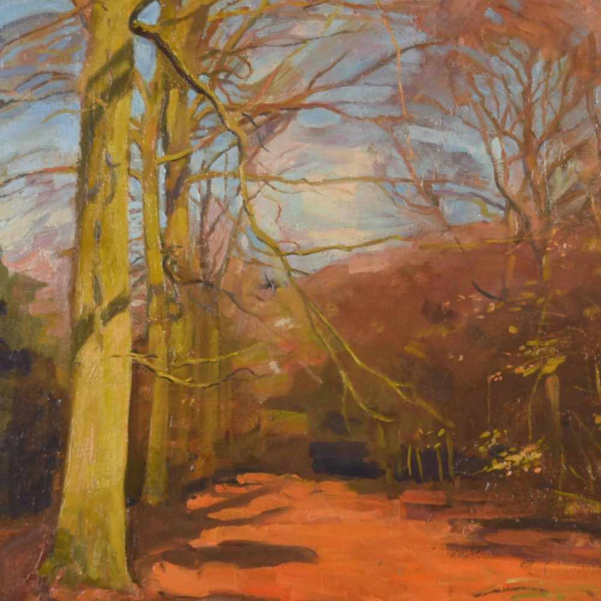 Berg, Kees van den Cornelis (1923 Tilburg - ) Öl/Lwd., impressionistischer Herbstwald, links unten