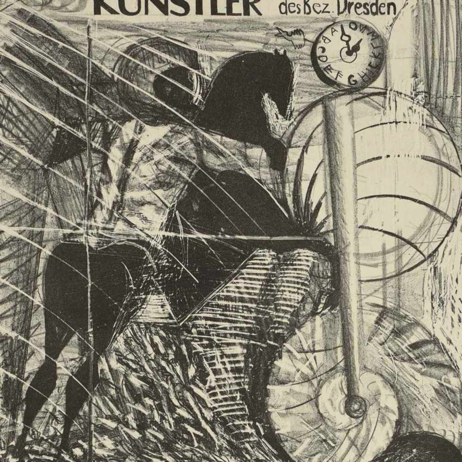 Claus Weidensdorfer und Andreas Dress Lithografie auf Bütten, von beiden Künstlern gemeinsam