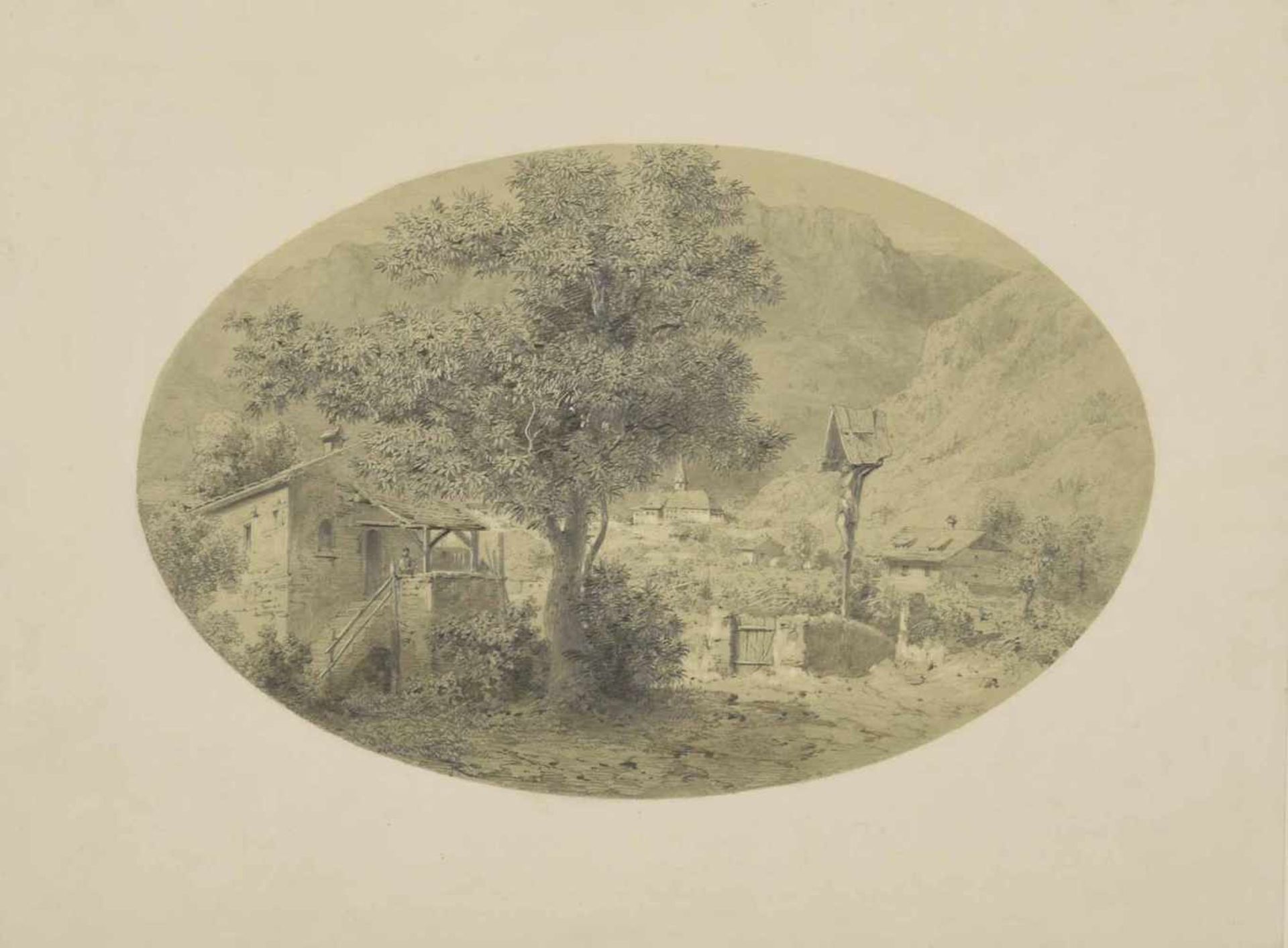 Reinhardt, Friedrich August (1831 Leipzig - 1915 Dresden) Bleistiftzeichnung über graugrün - Bild 2 aus 2